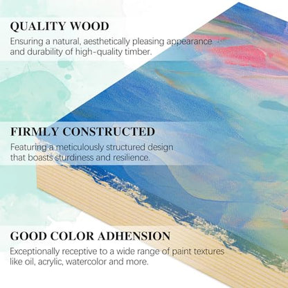 Aodaer 8 Pack Wood Panels 5 x 5 Inch Wooden Panels Canvas Unfinished Craft Wood Boards Panels for Art Crafts, Acrylic and Oil Painting, Pouring, DIY Projects - size: 5 x 5 Inch