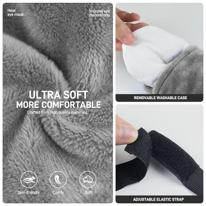 Weighted Eye Pillow for Yoga, Moist Heat Mask for Dry Eyes(Grey) - color: Eye Mask04-grey
