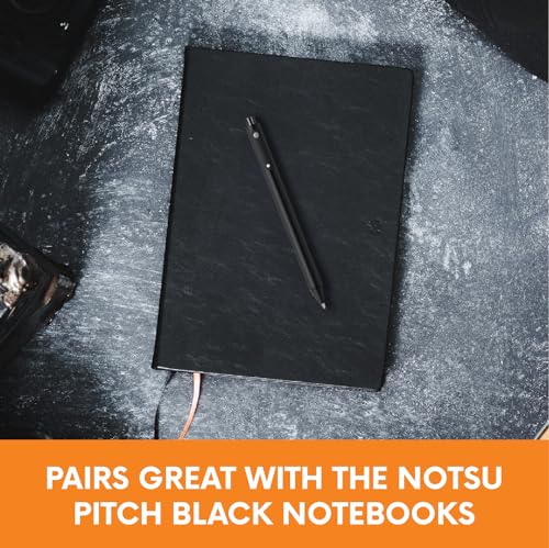 Notsu Black Paper Journal & White Gel Pen Bundle | B5 Dot Grid Notebook, Bullet Journal Set, Sketching & Art Supplies, 160 Premium Pages + 4 White Gel Pens for Dark Paper