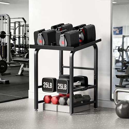 Dumbbell Rack Only Weight Stand For Adjustable Weight 500lbs Load up Heavy Duty for Home Gym（No Dumbbell, Rack Only）