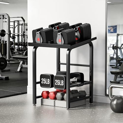 Dumbbell Rack Only Weight Stand For Adjustable Weight 500lbs Load up Heavy Duty for Home Gym（No Dumbbell, Rack Only）