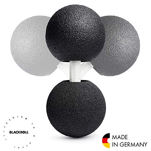 Blackroll DUOBALL 08 – Double Massage Ball for Back, Neck, and Shoulders – Compact Self-Massage Tool for Muscle Relaxation, Mobility & Recovery, Black, 6.3" x 3.2" - size: DUOFLEX 12cm (4.7")