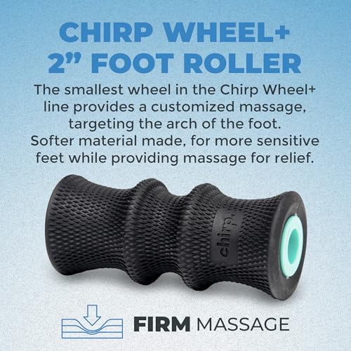 Chirp Foam Roller for Foot Massage and Pain Relief, Wheel+ 2" Foot Roller | Foot Roller, Foam Roller for Feet and Arches, Plantar Massage, Muscle Recovery, Compact 2 Inch