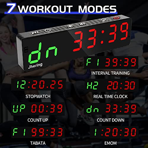 Gym Timer, Portable, Interval Timer with Rechargeable Battery and Built-in Magnet, LED Digital Anti Vertigo Display, Upgraded Workout Clock for Home Gym Garage Fitness - color: 1" Camouflage