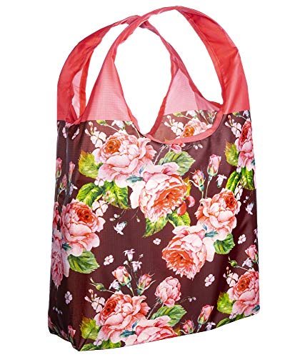 O-WITZ Reusable Grocery Bags | Vibrant Tote Bag For Groceries, Gym, Office, Beach, Toys & More | Washable Design With Large Handles For Maximum Convenience | Folds Into A Small Pouch, Vintage Red - color: Vintage Red