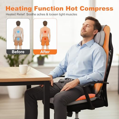 Shiatsu Neck and Back Massager, Rolling Up and Down Deep Tissue Pain Relief - color: Gray