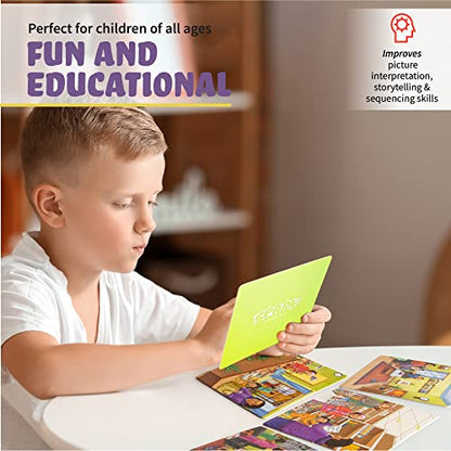 Sequencing Cards for Storytelling, Speech Therapy Game, Special Education Materials, Sentence Building, Problem Solving, Homeschooling Sequence Cards, Autism Game, Picture Sences, SEL - style: Sequencing Cards Set 1