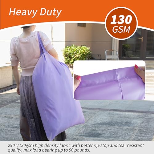 Polecasa 2 Pack Extra Heavy-Duty Laundry Bag with Handles, Purple, 28x36" - color: Purple, size: 28" x 36" | 2 Pack