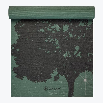 Gaiam Yoga Mat Classic Print, 4mm Non-Slip Mat - color: Luminary