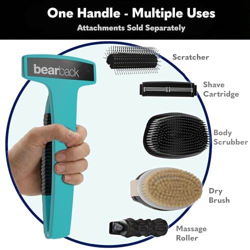 bearback Lotion Applicator for Back & Body Long-Reach Roller for Even Lotion, Sunscreen, Self-Tanner & Medication Application Foldable, Reusable, No-Help Design American Small Business (Teal)