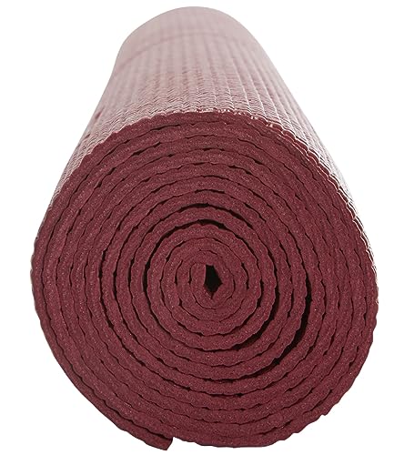 Everyday Yoga Deluxe Mat, Spacious 72"x24" Non-Slip, 3-5mm Extra Thick - color: Merlot, size: 3mm Thick