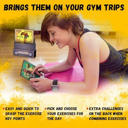 OrangeX Lenticular Workout Cards – Holographic Animated Exercise Guide for 6 Major Muscle Groups, with Tips, Challenges & Beginner-Friendly Weight Training Breakdown