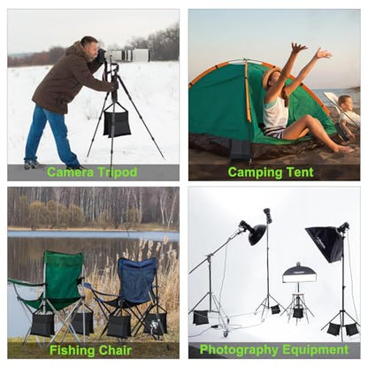 Eurmax USA 4-Pack Sandbag Weights,Photography SandBags for Light Stands and Video Equipments,Heavy Duty Saddlebags for Backdrop Stand,Tripod,Canopy,Umbrella Base,Fishing Chair and Picnic Table - color: Black, style: Saddle Sand