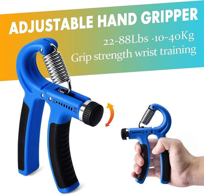 Grip Strength Trainer 7 Pack Adjustable Hand Gripper, Finger Stretcher Resistance Extensor Bands, Finger Exerciser, Grip Strength Ring & Stress Ball, Hand Grip Strengthener - color: Navy