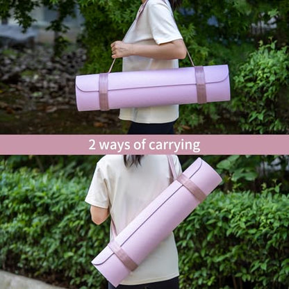 Trilancer Yoga Mat Strap with Hook and Loop Closure - Mat Not Included - color: Pink