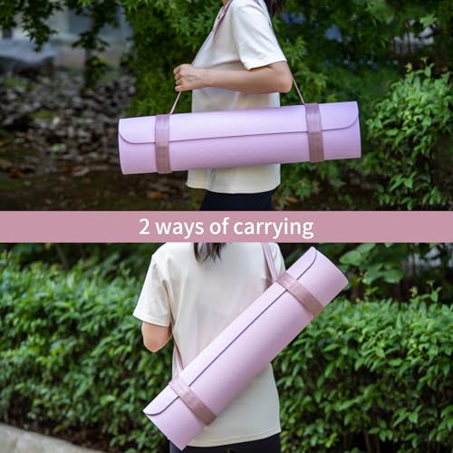 Trilancer Yoga Mat Strap with Hook and Loop Closure - Mat Not Included - color: Pink