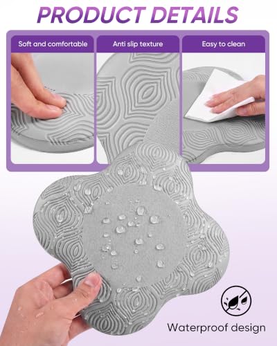 2-4 Pack Yoga Knee Pads, TPE Cushion for Pilates Exercise - color: grey