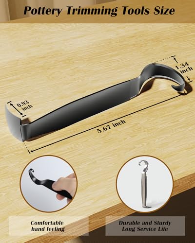 Pottery Trimming Tool, Stainless Steel Pottery Trimming Tools for Pottery, Durable and Sharp, Double Ended Trim Pottery and Ceramic Tools for Clay Artists and Pottery Creation (1 Pack) - color: 1 Pack