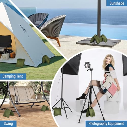 8 Pack Sandbags Weight Bags, Durable Sand Bags for Weight, Green - color: Green, size: 8 PCS