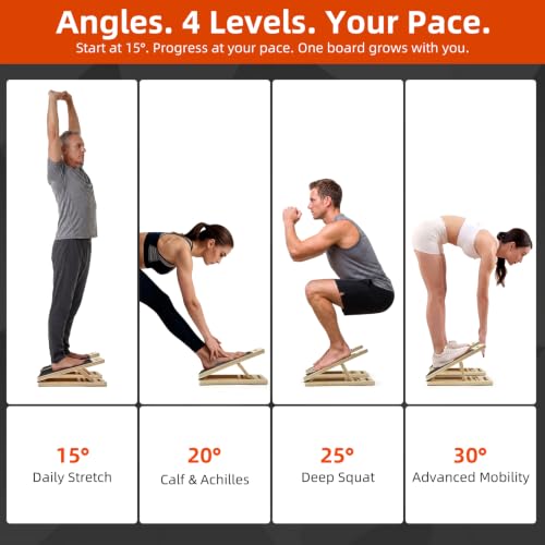 Slant Board for Exercise, Split Calf Stretcher for Physical Therapy
