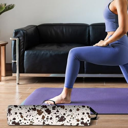Yoga Mat Bag for Women & Men Full-Zip Yoga Mat Carrier Bag for Class Workout Park with Adjustable Strap - color: Cow Spot Printed