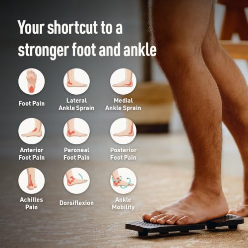 SIDEKICK | AxisBoard Balance Board for Foot & Ankle Rehab | PT Training System with Exercise Programs for Plantar Fasciitis, Achilles Pain & Ankle Sprains | Sidekick App + Guide Included