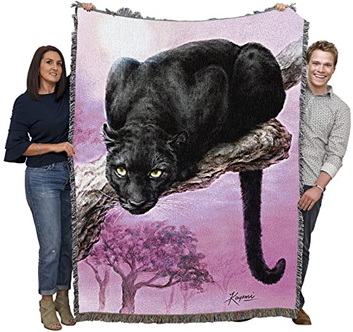 Pure Country Weavers Black Panther Blanket by Kayomi Harai - Gift Tapestry Throw Woven from Cotton - Made in the USA (72x54) - color: Black Panther 2