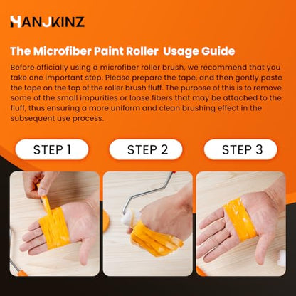 2 Inch Microfiber Paint Roller Kit, 20 Pack | Includes 20 Microfiber Covers with 3/8" Nap, Ideal for Walls, Doors, Cabinets, and Crafts, Mini Size for Touch-Up Work - size: 20 pcs 2" Microfiber Roller Cover