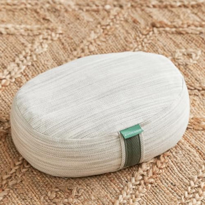 Avocado Organic Yoga Meditation Pillow, GOTS Certified Organic Cotton Cover, Natural Buckwheat Fill - size: Oval Meditation