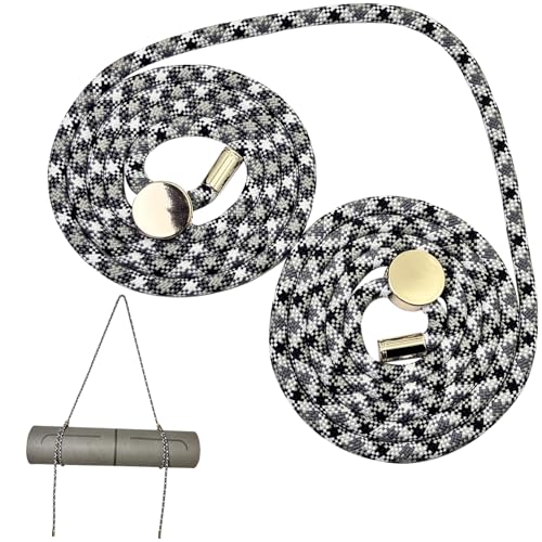 DAOSUN Yoga Mat Strap - 8MM Adjustable Paracord Carrier for Carrying Yoga Mats, Camping Pads & Blankets (Strap Only) - color: White Camouflage