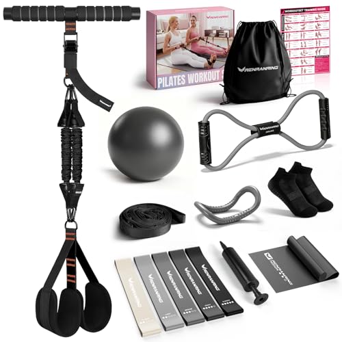 2026 Upgraded Pedal Resistance Bands with Handles - color: Black