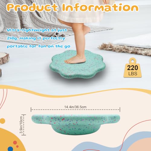 EPP Balance Board Kids for Stepping Stones for Kids - color: green