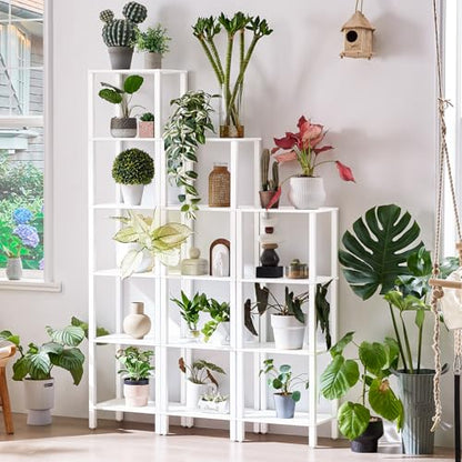 YUFAM 4 Tier Small Bookshelf, Narrow Tall Shelf, Wooden Book Shelf, White - color: White, size: 4-Tier