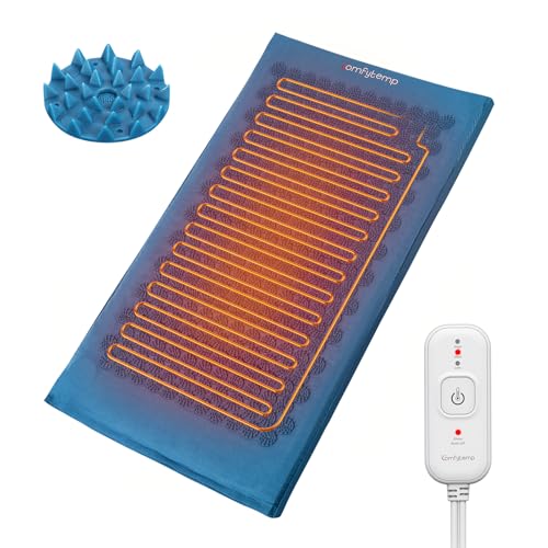 Comfytemp Heated Acupressure Mat for Back, FSA Eligible Heating Pad 17"x33"