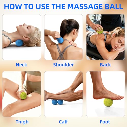 Peanut & Spiky Ball Set Physical Therapy Blue Mix - color: Blue and White Mix