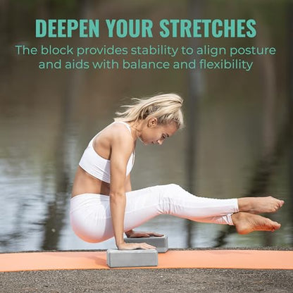 3in Foam Bulk Yoga Blocks, 10 Pack - color: Cool Gray
