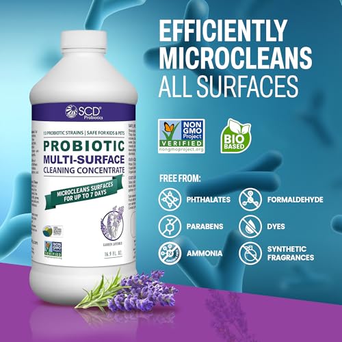 SCD Probiotics Cleaning Concentrate Lavender, Plant-based Cleaner – 3 Pack - size: 17 Fl Oz (Pack of 3)