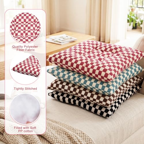Geetery 12 Pcs Large Floor Pillows Gift Bulk Square Seating Cushion 15.7''