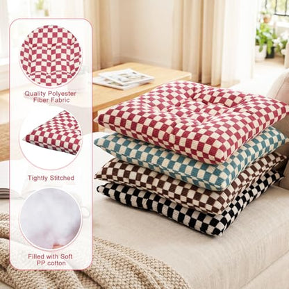 Geetery 12 Pcs Large Floor Pillows Gift Bulk Square Seating Cushion 15.7''