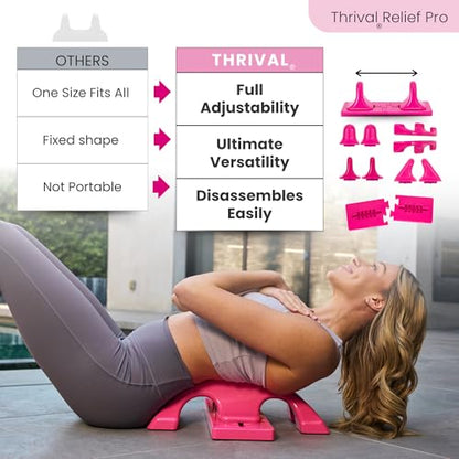 Thrival Relief Pro, Adjustable Psoas Muscle Release Tool, Pink - color: Pink, size: Thrival Relief Pro