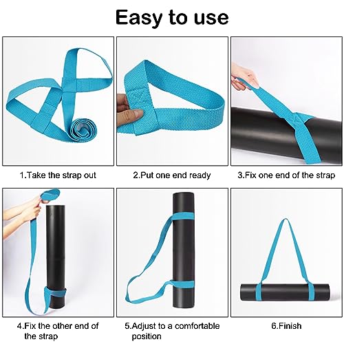 4PCS Yoga Mat Carrier Strap, Adjustable Yoga Mat Strap Carrier for Exercise/Travel/Gym, Mat Holder Sling Carrier - color: 3 Colors
