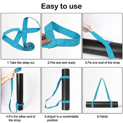 4PCS Yoga Mat Carrier Strap, Adjustable Yoga Mat Strap Carrier for Exercise/Travel/Gym, Mat Holder Sling Carrier - color: 3 Colors