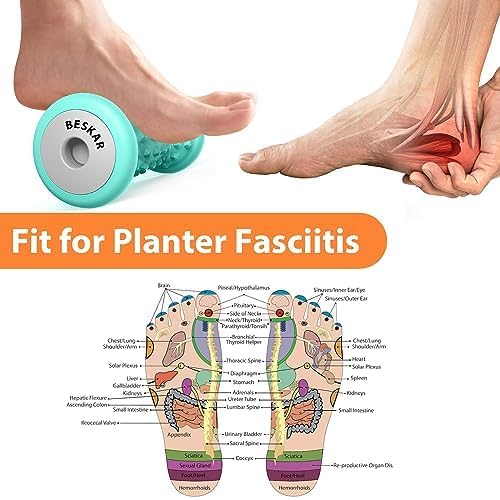 BESKAR Foot Massager Roller for Plantar Fasciitis Relief - color: Green