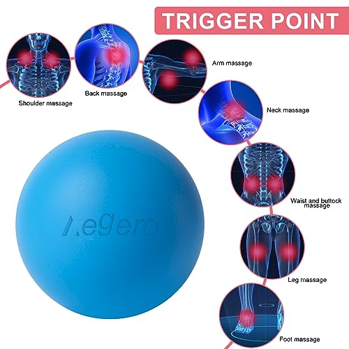 Massage Lacrosse Balls for Myofascial Release (2Pack, Blue and Purple) - color: Blue /Purple