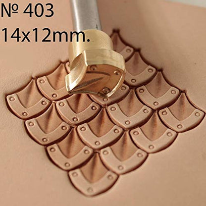 DandS ltd Leather Stamp Tool, Scale, Professional Steel Craft Tool for Leatherworking, Embossing, Carving & Stamping Leather Projects, Belts, Wallets & DIY Projects Compatible with Mallet #403 - color: Scale 0.55" x 0.47"