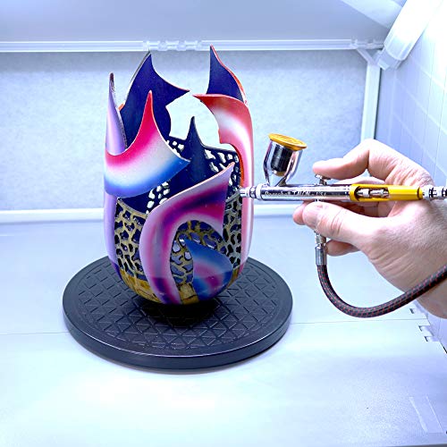 Paasche - TG-3W Airbrush Kit, Double Action Gravity Feed Airbrush in Wooden Case, Includes 3 Head Sizes (.25mm,.38mm, and 66mm), All-Inclusive Airbrush for Artists, Hobbyists, and Professionals - style: Old Version