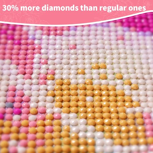 12"x16" Large Diamond Art Kit for Adults: Elegant Rose Flower Round Drill Painting - 5D Full Drill Diamond Art Flowers Beginner DIY Craft with Extra 30% Diamonds (Red and Blue Roses) - color: Dreamy Blue Rose