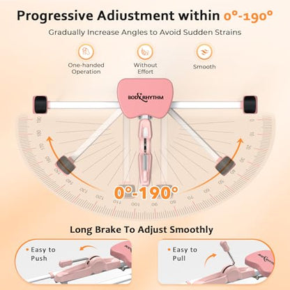 BODY RHYTHM Leg Stretcher - Split Machine for Leg Stretching - Flexibility Stretching Equipment - Ballet, Yoga, Dance, Martial Arts, MMA - Home Yoga Gym Fitness - color: Pink