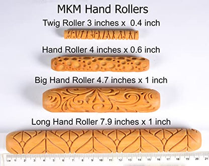 MKM Pottery Tools Wood Twig Rollers for Clay (Tw-33 Winter Woods) - color: Tw-33 Winter Woods
