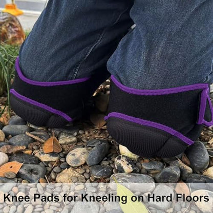 Knee Pads for Women Men, Adjustable Knee Cushions, Purple M (1 Pair) - color: Purple, size: Medium